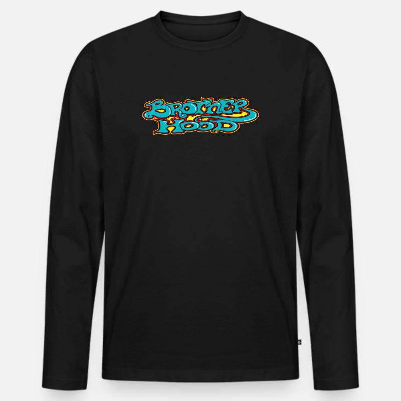 BH - Männer Premium Bio Langarmshirt - Schwarz