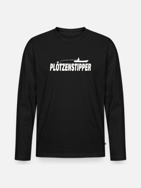 PLÖTZENSTIPPER - Men's Premium Organic Long Sleeve Shirt - black