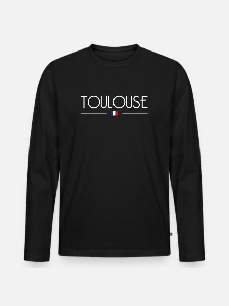 Toulouse - Men's Premium Organic Long Sleeve Shirt - black