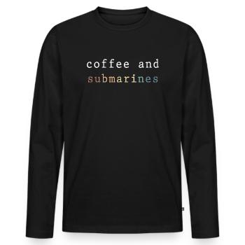 7. Juli Submarine Marine USA Uboot Veteran - Männer Premium Bio Langarmshirt - Schwarz - Vorne - Nico (187cm)