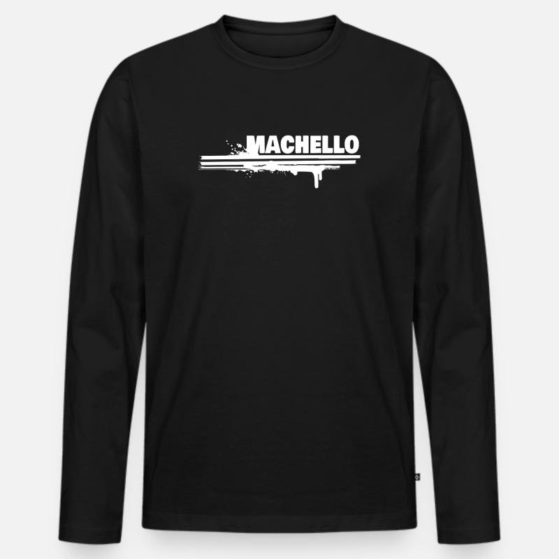 Geschenk für Machello - Männer Premium Bio Langarmshirt - Schwarz