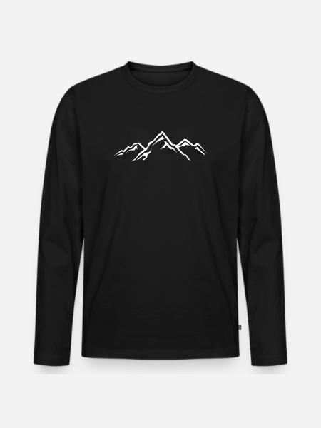 Mountain Mountains Nature Conservation - Men's Premium Organic Long Sleeve Shirt - black