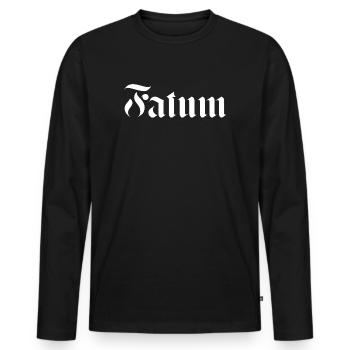 Gotische Falum-Kalligraphie-Tattoos - Männer Premium Bio Langarmshirt - Schwarz - Vorne - Nico (187cm)