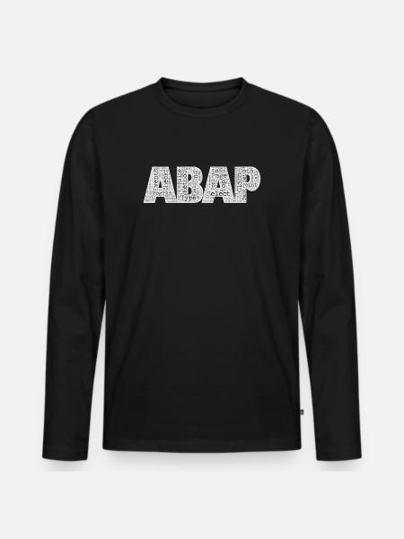 ABAP Art - Männer Premium Bio Langarmshirt - Schwarz