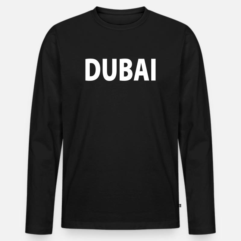 Wüstenstadt modernem Design - Männer Premium Bio Langarmshirt - Schwarz