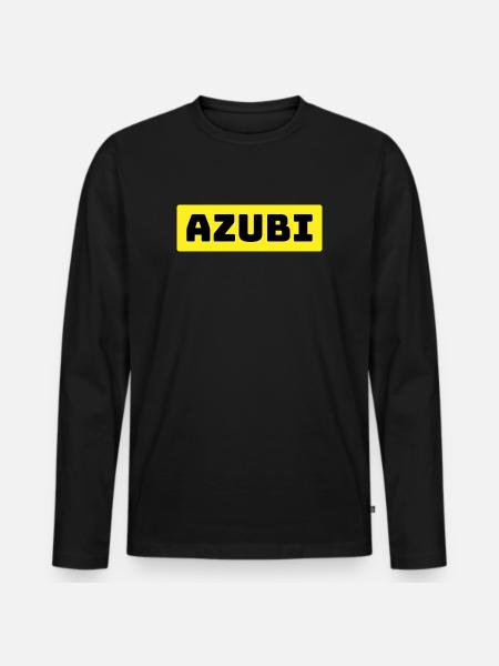 Azubi Tshirt yellow - Männer Premium Bio Langarmshirt - Schwarz
