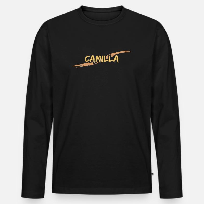 Camilla Camilla - Männer Premium Bio Langarmshirt - Schwarz