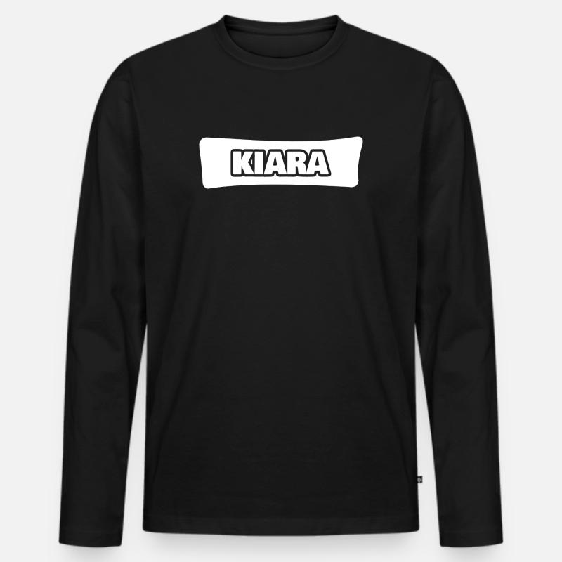 Kiara als Name - Männer Premium Bio Langarmshirt - Schwarz