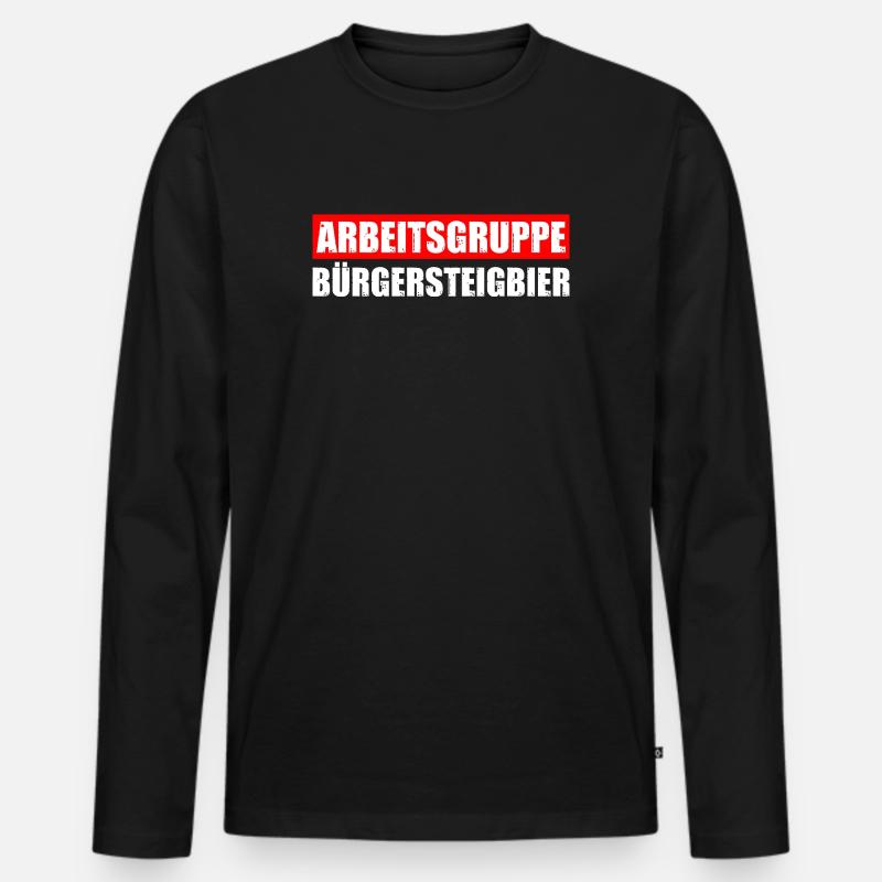 Bürgersteigbier OKF Ortskontrollfahrt - Männer Premium Bio Langarmshirt - Schwarz