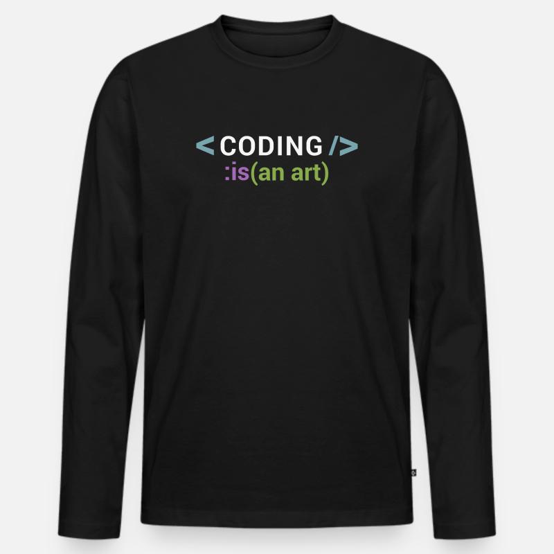 Coder est un art T-shirt manches longues Premium bio Homme