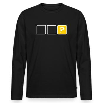 empty box - Men's Premium Organic Long Sleeve Shirt - black - Front - Nico (187cm)