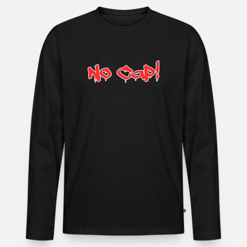 No Cap - Männer Premium Bio Langarmshirt - Schwarz