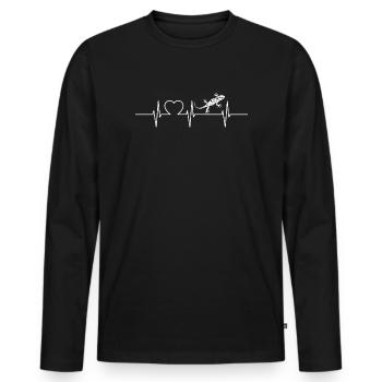 Fire Salamander Salamander - Men's Premium Organic Long Sleeve Shirt - black - Front - Nico (187cm)