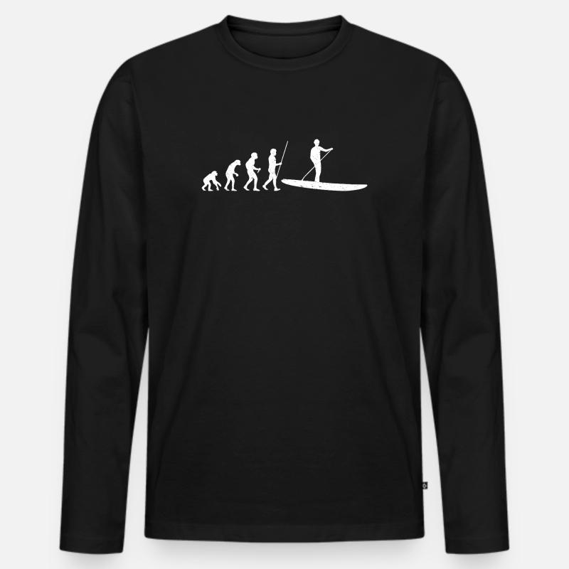 SUP Evolution - Men's Premium Organic Long Sleeve Shirt - black