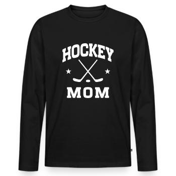 Hockey Mom - Männer Premium Bio Langarmshirt - Schwarz - Vorne - Nico (187cm)