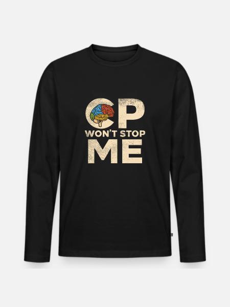 Cerebral Palsy Wont Stop Me - Men's Premium Organic Long Sleeve Shirt - black