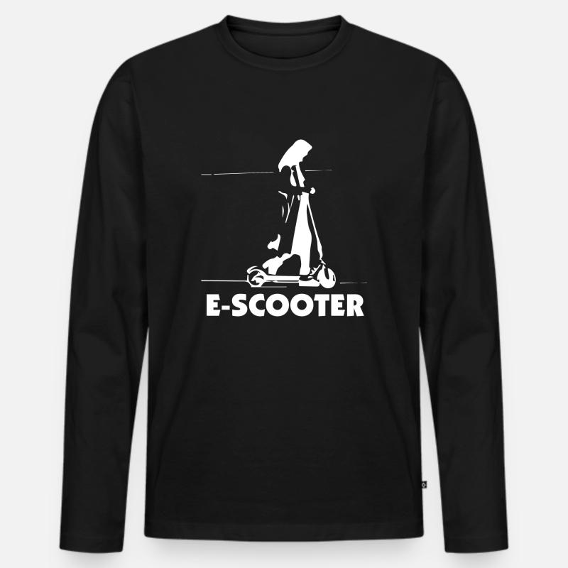 E-Scooter E-Roller Scooter - T-shirt manches longues Premium bio Homme - noir
