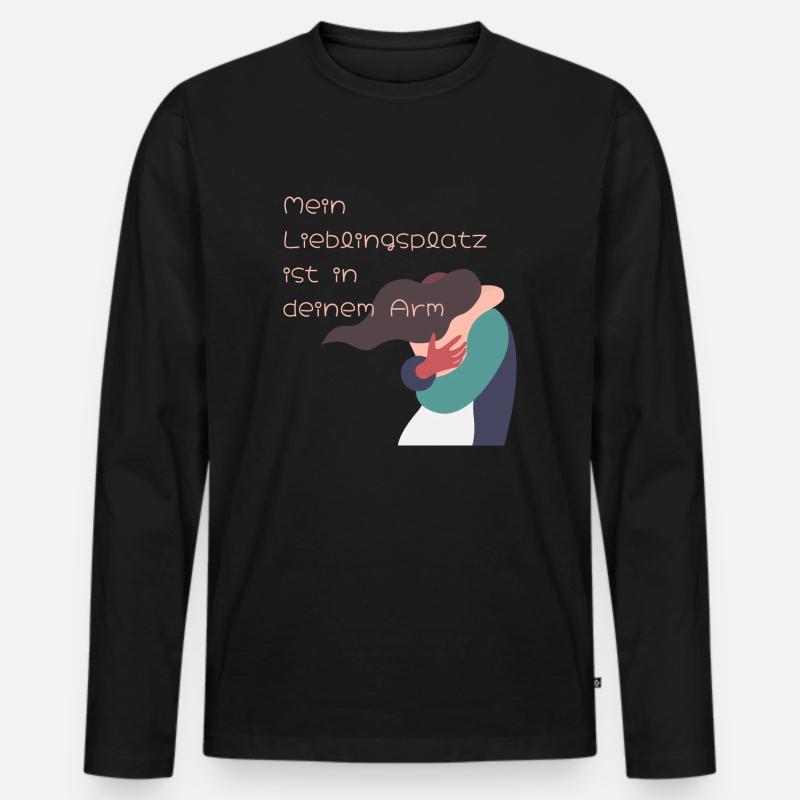 lieblingsplatz - Männer Premium Bio Langarmshirt - Schwarz