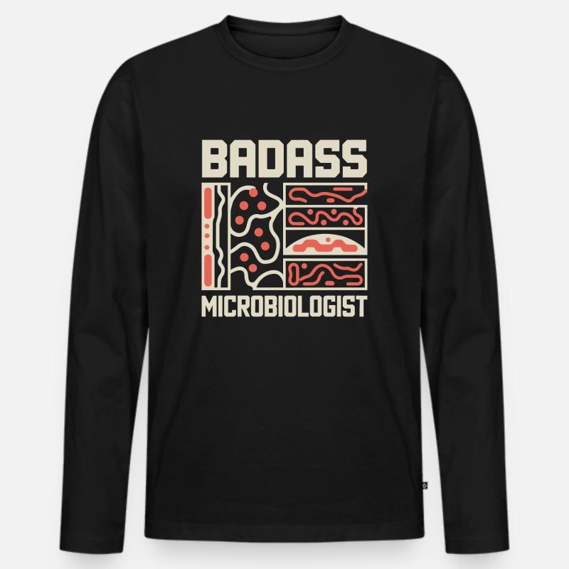 Wissenschaft mit Leidenschaft - Männer Premium Bio Langarmshirt - Schwarz