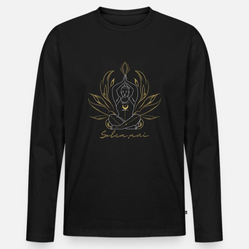 Solea ani - Männer Premium Bio Langarmshirt - Schwarz