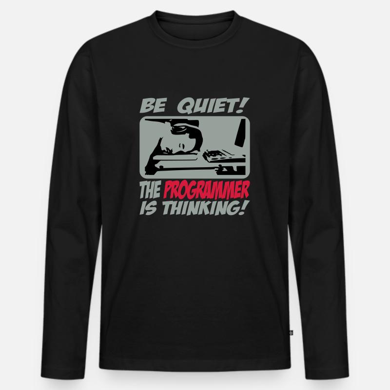 theprogrammer_3c - Männer Premium Bio Langarmshirt - Schwarz