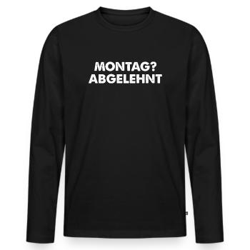Monday rejected - Men's Premium Organic Long Sleeve Shirt - black - Front - Nico (187cm)