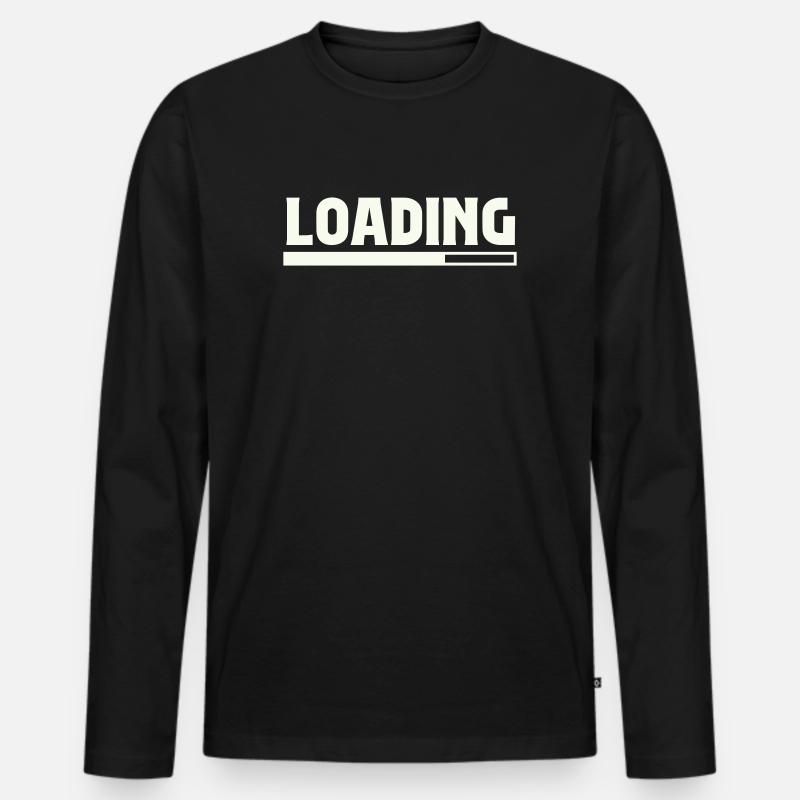 Loading - Männer Premium Bio Langarmshirt - Schwarz