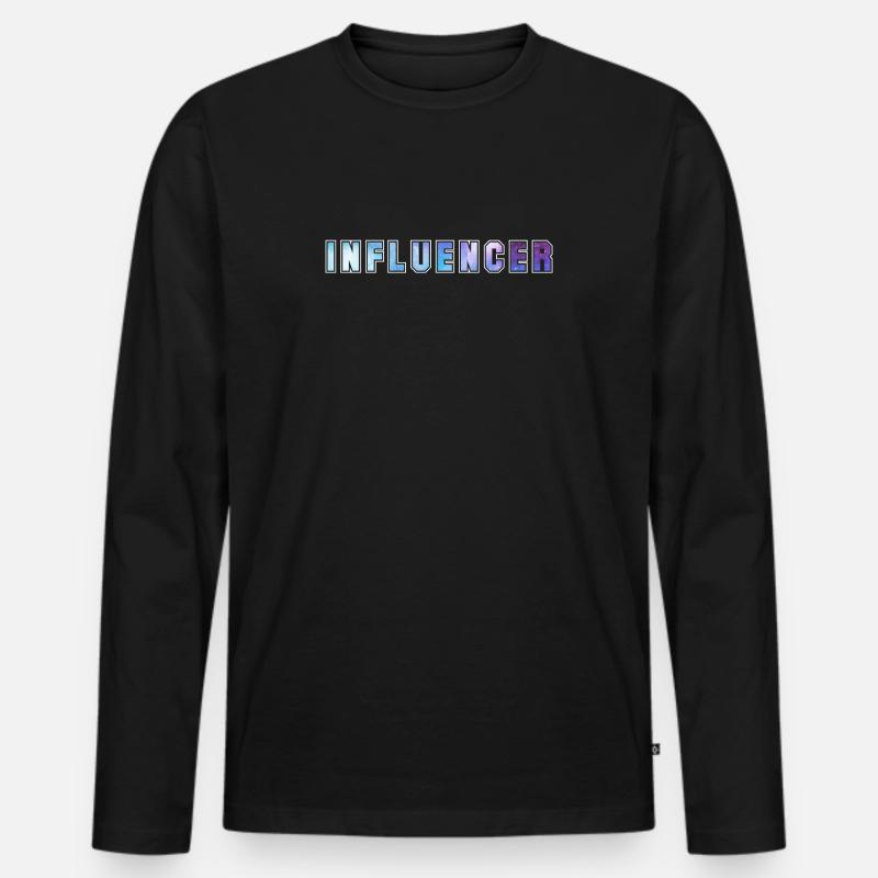 Influencer - Männer Premium Bio Langarmshirt - Schwarz