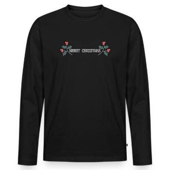 Merry Christmas - Männer Premium Bio Langarmshirt - Schwarz - Vorne - Nico (187cm)