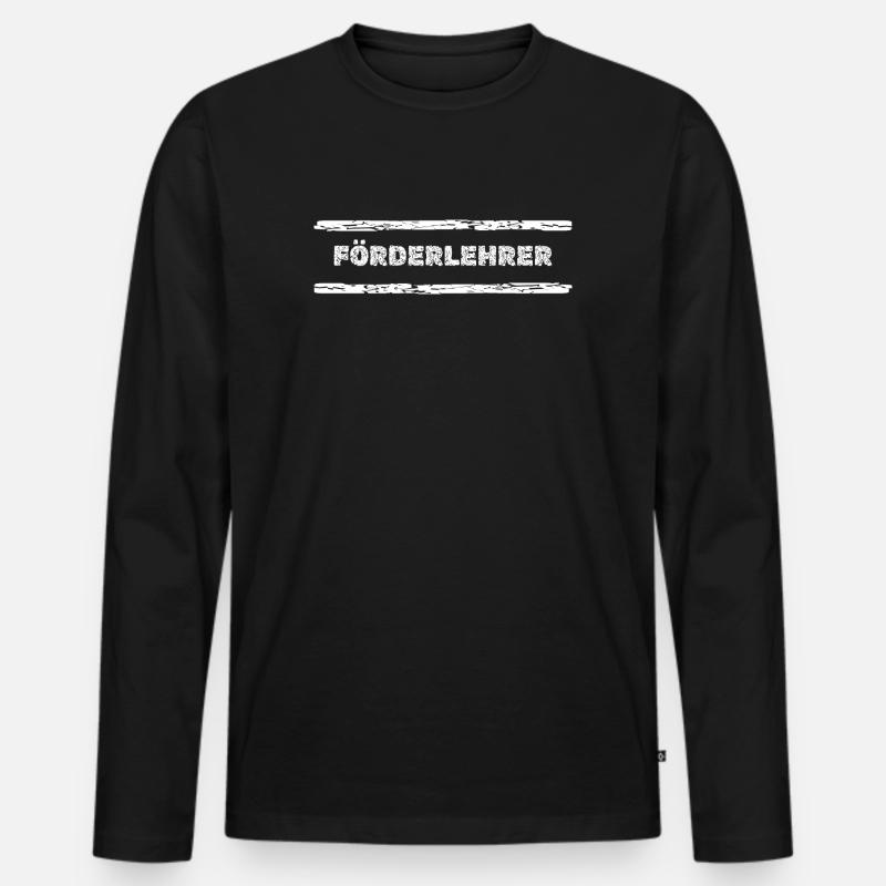Beruf Foerderlehrer - Männer Premium Bio Langarmshirt - Schwarz