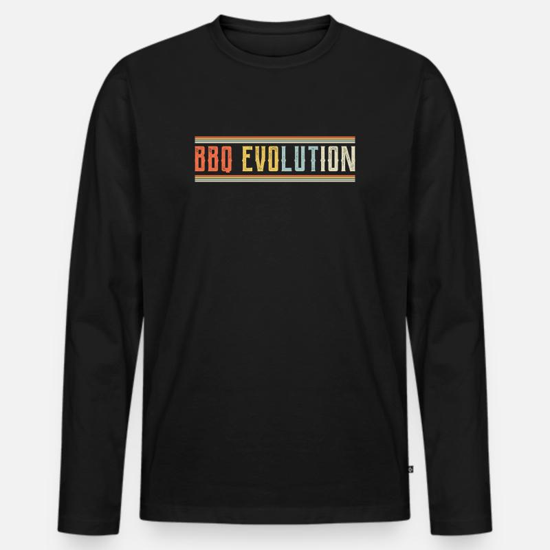 BBQ Evolution Design - Männer Premium Bio Langarmshirt - Schwarz