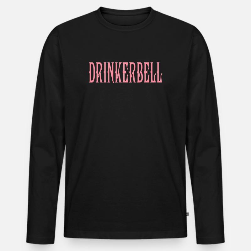 Drinkerbell - Männer Premium Bio Langarmshirt - Schwarz