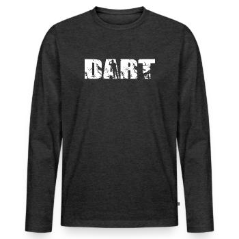 Classic Dart Design - Men's Premium Organic Long Sleeve Shirt - heather anthracite - Front - Nico (187cm)