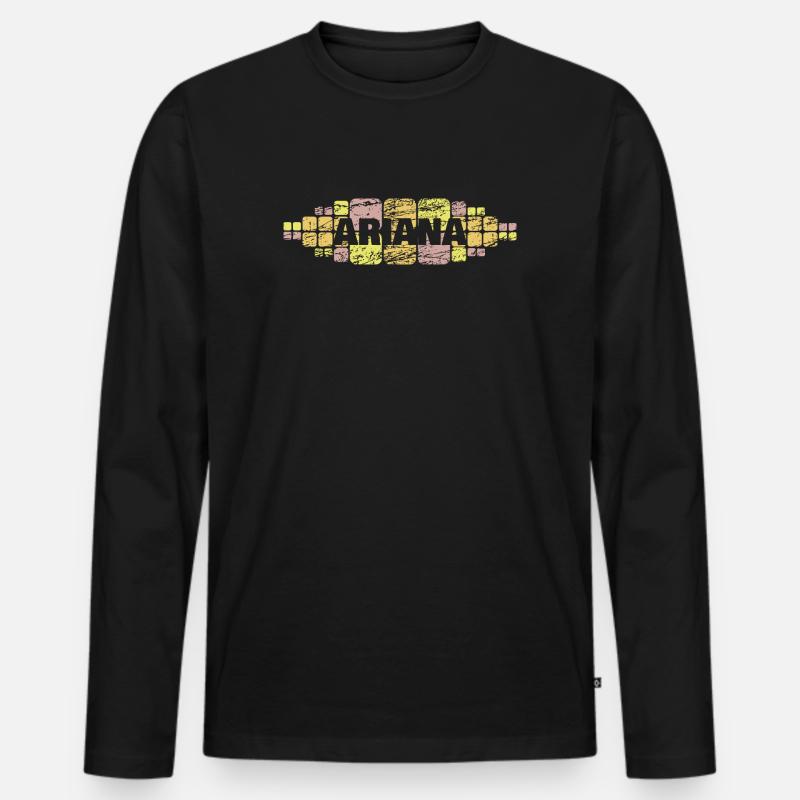 Geschenk für Ariana - Männer Premium Bio Langarmshirt - Schwarz