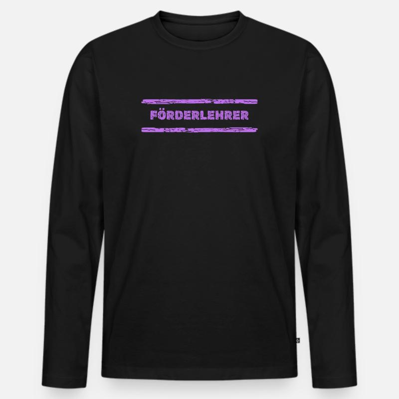 Geschenk für Foerderlehrer - Männer Premium Bio Langarmshirt - Schwarz