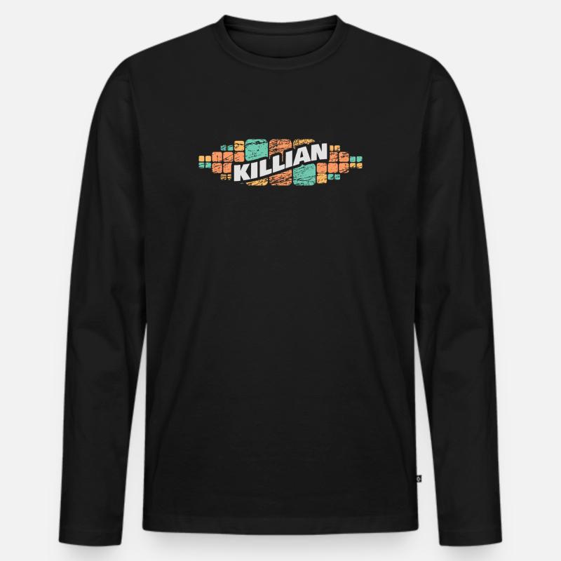 Vorname Killian - Männer Premium Bio Langarmshirt - Schwarz
