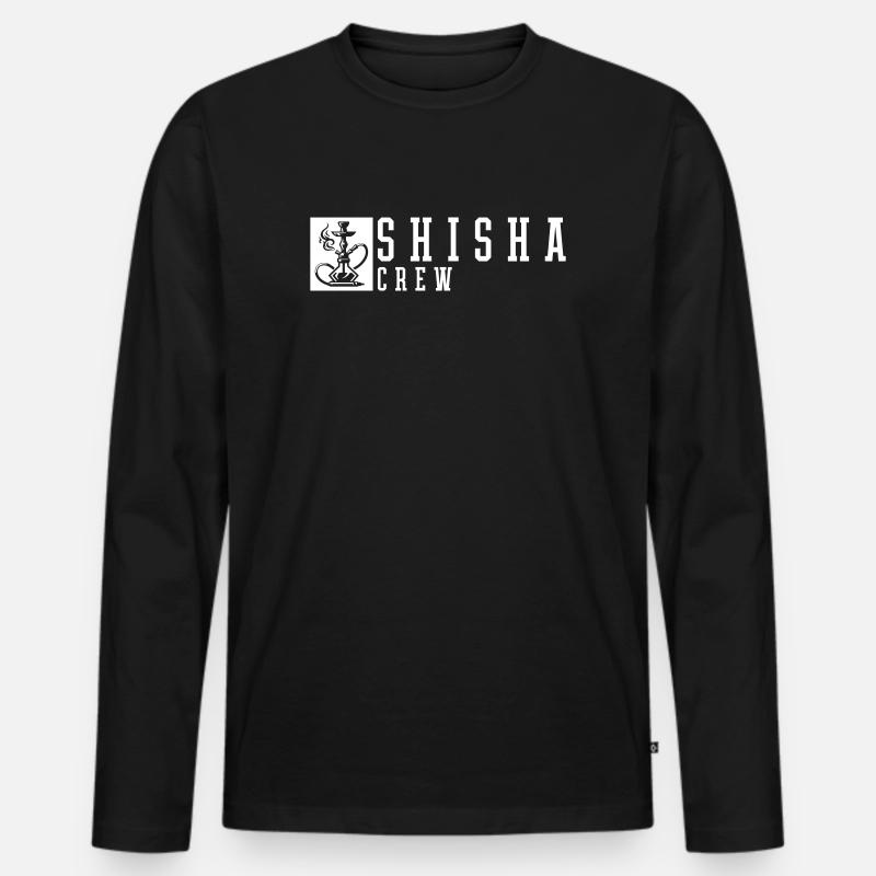 Shisha Crew - Männer Premium Bio Langarmshirt - Schwarz