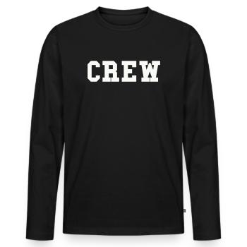 équipage - T-shirt manches longues Premium bio Homme - noir - Devant - Nico (187cm)