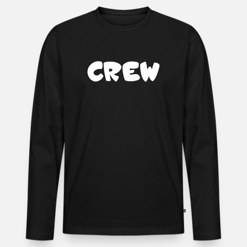 Crew Bubbles Typography - Men's Premium Organic Long Sleeve Shirt - black