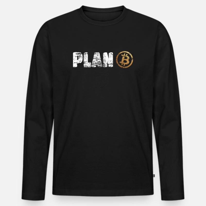 Plan Bitcoin Plan B - T-shirt manches longues Premium bio Homme - noir