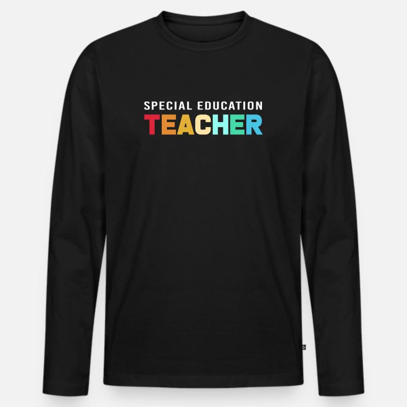 Sonderschule Lehrer Förderschule Pädagoge - Männer Premium Bio Langarmshirt - Schwarz