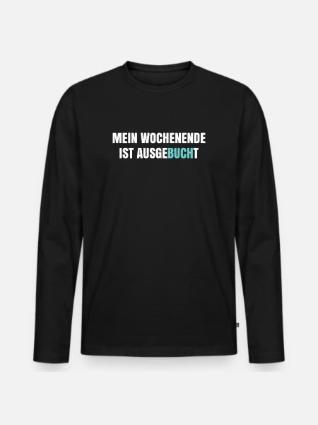 Mon week-end est complet - T-shirt manches longues Premium bio Homme - noir