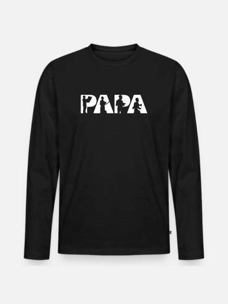 Architect Papa Engineering Construction Design - Men's Premium Organic Long Sleeve Shirt - black
