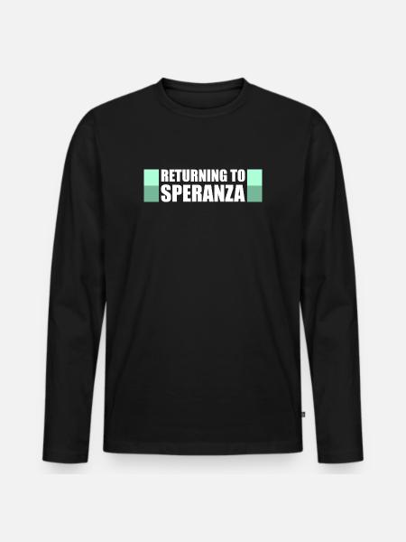 Back to Speranza Funny Gaming Loot - Men's Premium Organic Long Sleeve Shirt - black