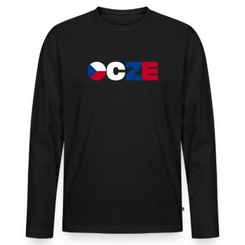 Tschechische Republik - Männer Premium Bio Langarmshirt - Schwarz - Vorne - Nico (187cm)