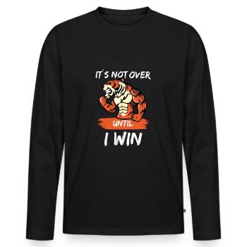 Positive Energy Attitude to Life Challenge - Men's Premium Organic Long Sleeve Shirt - black - Front - Nico (187cm)