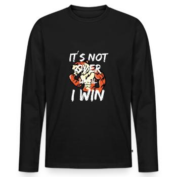 Life Attitude Challenge Tiger Strength - Men's Premium Organic Long Sleeve Shirt - black - Front - Nico (187cm)
