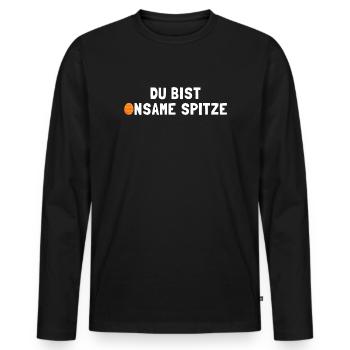 Ostern Spruch Kompliment - Männer Premium Bio Langarmshirt - Schwarz - Vorne - Nico (187cm)