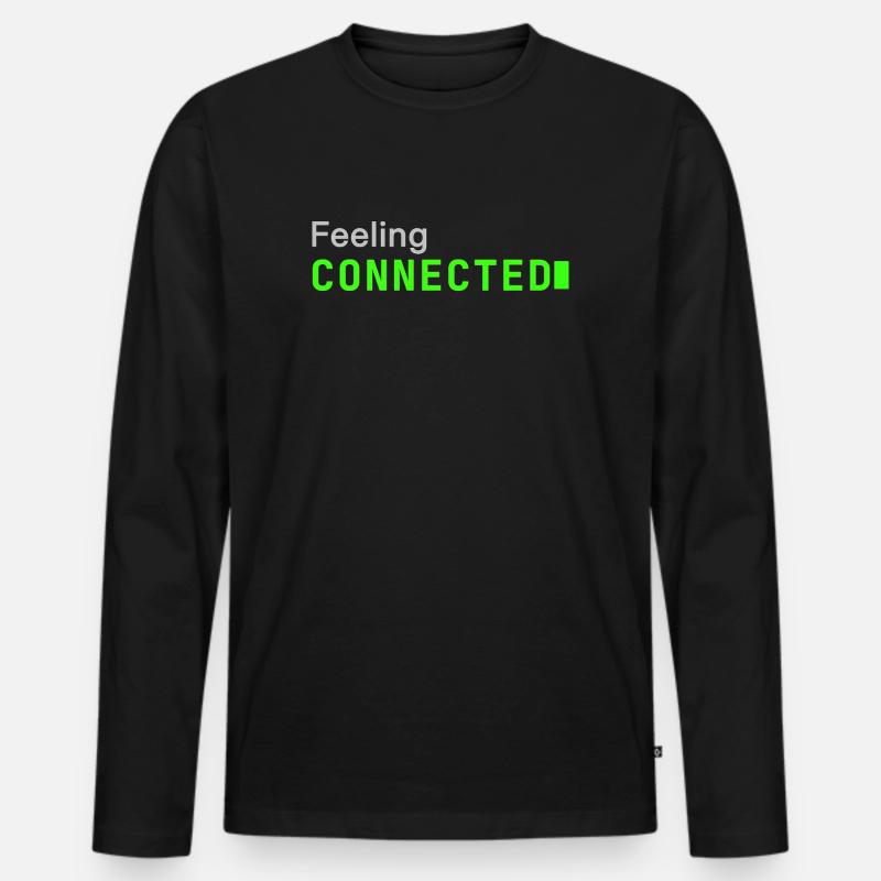 Feeling connected | Developer mood - Men's Premium Organic Long Sleeve Shirt - black