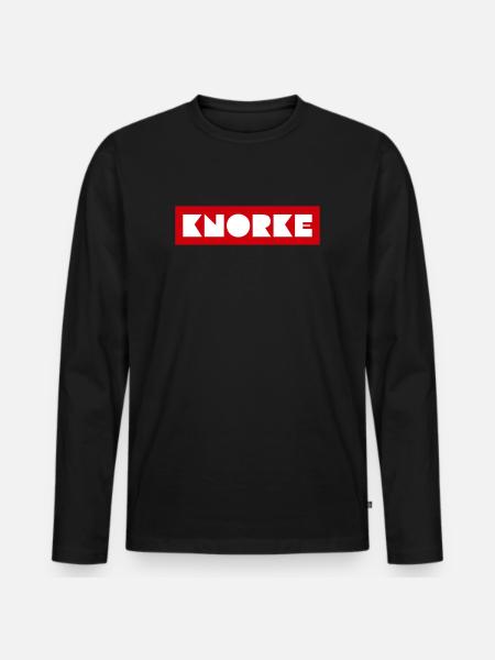 Knorke Berliner Spruch Retro Shirt - Men's Premium Organic Long Sleeve Shirt - black